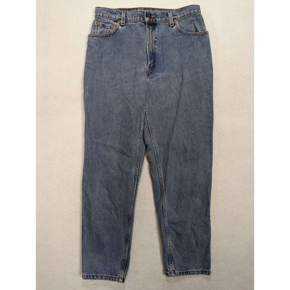 Levis 550 Womens Jeans Size 12 Reg S Relaxed Fit Tapered Leg Cotton Blue